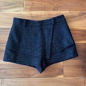 Zara Black Tweed Women Skorts medium